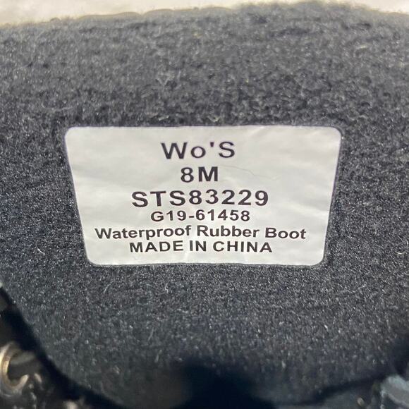 SPERRY WATERPROOF DUCK BOOTS Black Women's Sz 8 Outdoors Hiking Fishing Camping - Picture 2 of 8